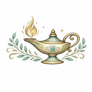 Lâmpada com Chama dourada - Enfermagem - Matriz de Bordado